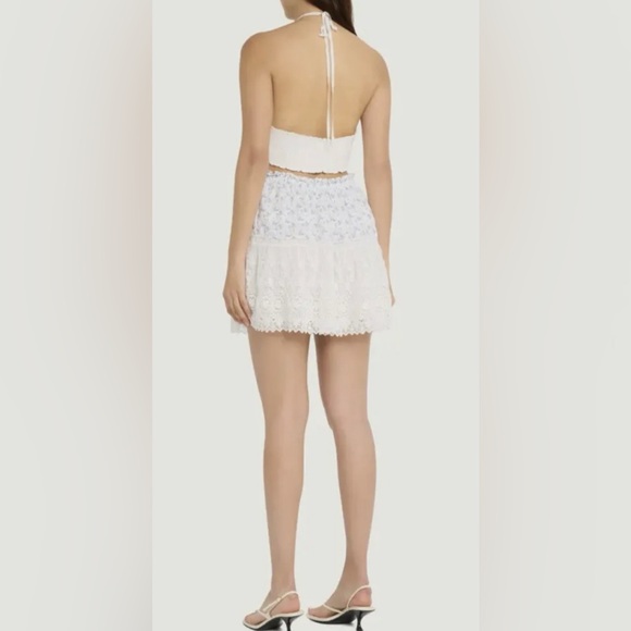 NWT LoveShackFancy KESIA Embroidered Lace Halter Floral Midi Dress Size M - Picture 4 of 8